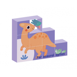 Puzzle 9 Cubos Magnéticos 6 Dinos