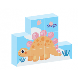 Puzzle 9 Cubos Magnéticos 6 Dinos