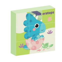 Puzzle 9 Cubos Magnéticos 6 Dinos