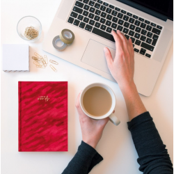 Notebook A5 de Veludo Vermelho Highland Days