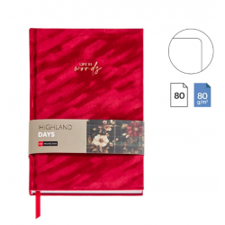 Notebook A5 de Veludo Vermelho Highland Days