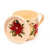 Conjunto de caneca e tampa com base Natal Botânico