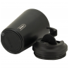 Copo preto metalizado térmico compacto de 350 ml