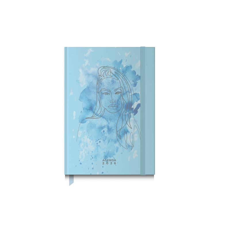 Agenda Diária A5 2026 Ambar Twenties Com Elástico