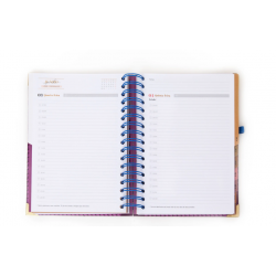 Conjunto de Agenda Office 2026 Diária + caneta - A vida é hoje