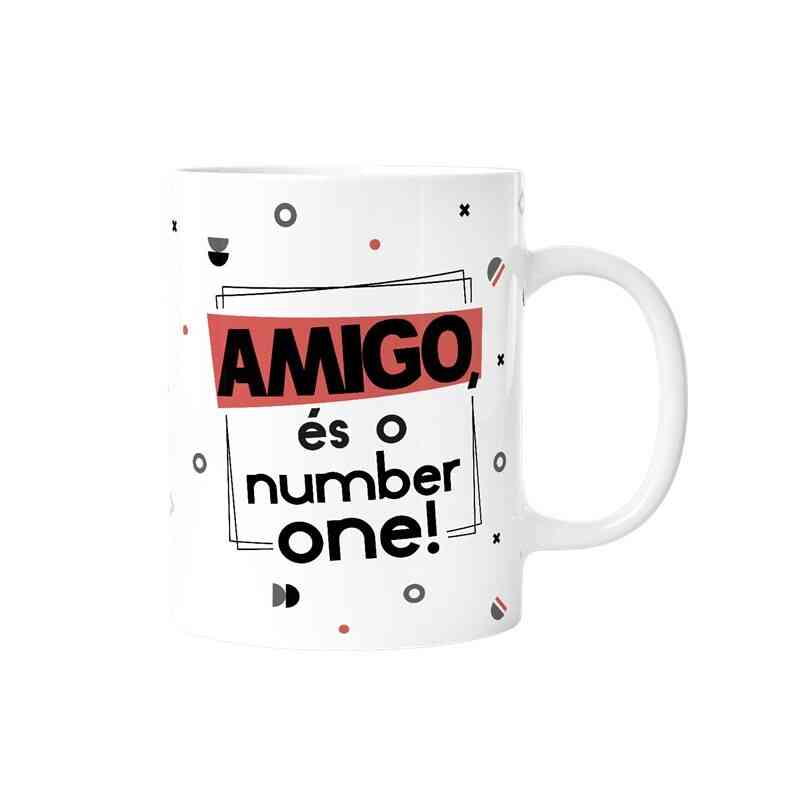Caneca 330ml  "Amigo és number one"