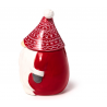 Caneca de cerâmica com tampa - Gnomo de Natal escandinavo