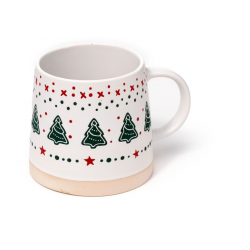 Caneca de grés com árvore...