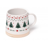 Caneca de grés com árvore de Natal