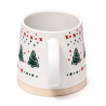 Caneca de grés com árvore de Natal