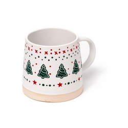Caneca de grés com árvore de Natal