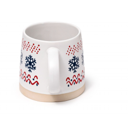 Caneca de grés com floco de neve