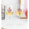 2 copos de vinho - Contigo é tudo mais bonito. Brindemos com um vinhito!