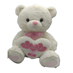 Peluche Urso c/coração 33cm