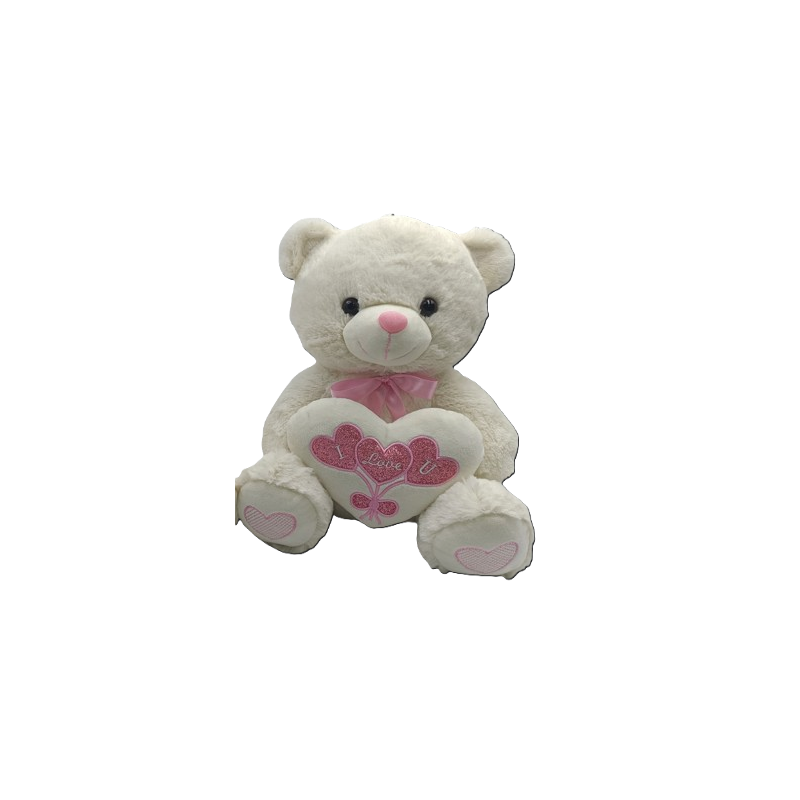 Peluche Urso c/coração 33cm