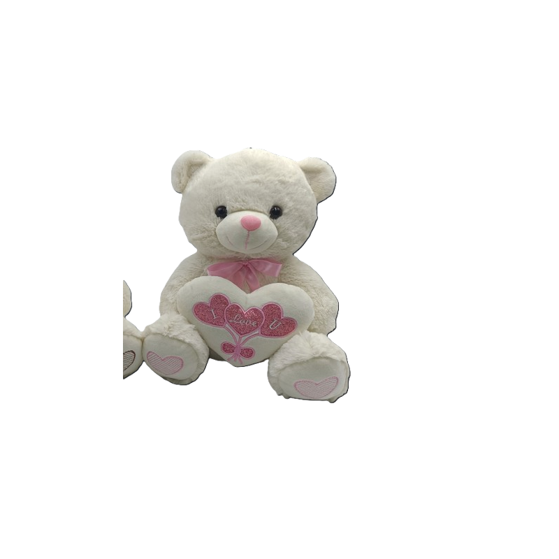 Peluche Urso c/coração 43cm