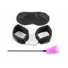 Kit Fantasia Sensual Algemas+Mascara+Penas