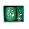 Conjunto de caneca com emblema metálico+ Porta chaves SCP