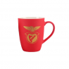 Caneca Veludo Vermelho c/ dourado
