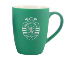 Caneca veludo verde prata