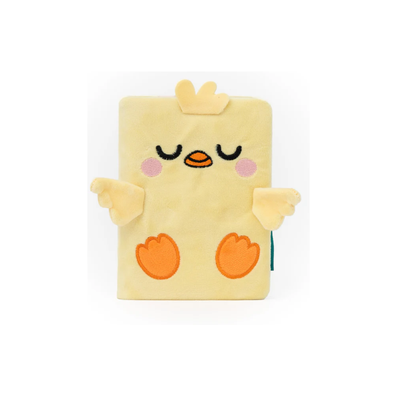 Caderno A5 peluche - Lazy pintainho