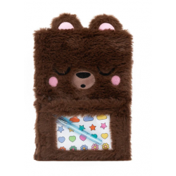 Caderno A5 de peluche com...