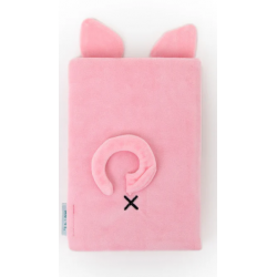 Caderno A5 de peluche com bolso e extras - Lazy porquinho