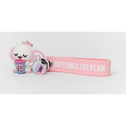 Porta-chaves com charms Lazy coelhinho - No plan is the plan