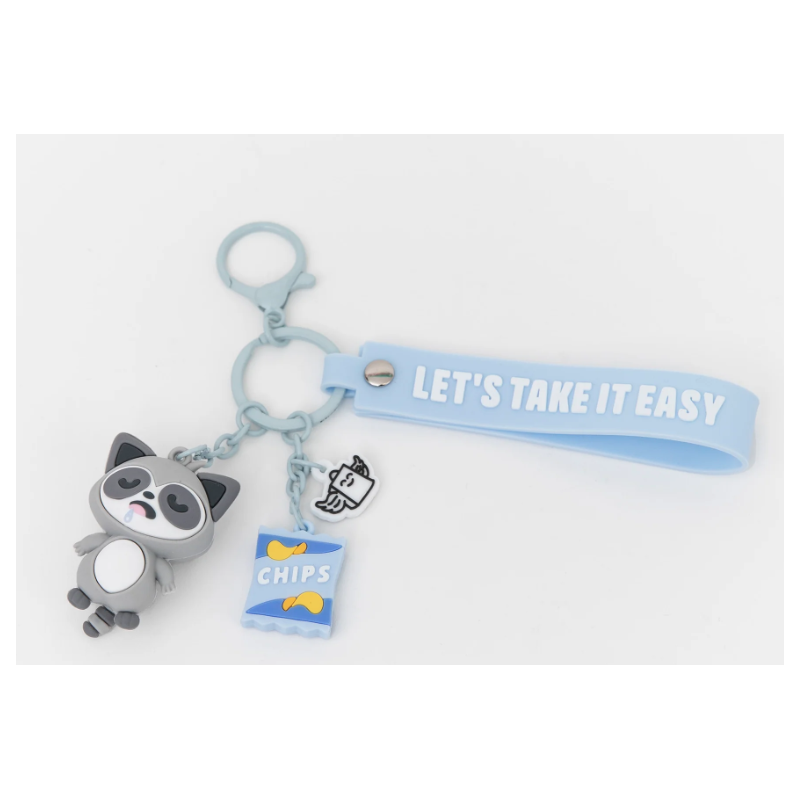 Caderno A5 com squishy Lazy guaxinim - Let's take it easy
