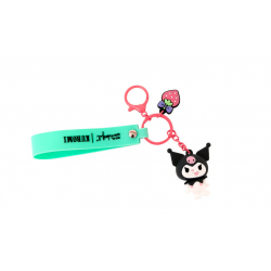 Porta-chaves com charm - Kuromi