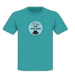 T-shirt azul "Pai mais lindo"