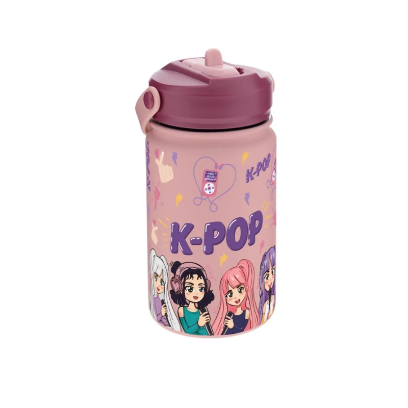 Garrafa térmica K-POP com adaptador infantil 330 ML