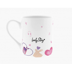 Caneca de 330ml - K-Pop Vibrações K-Pop