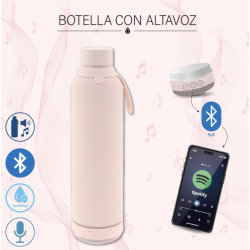 Garrafa de aço inoxidável c/ Coluna - Lisa Rosa