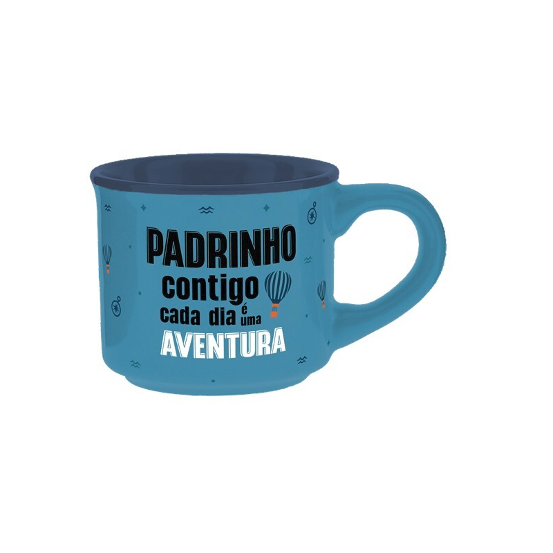 Chávena de café- Padrinho contigo cada dia é uma Aventura