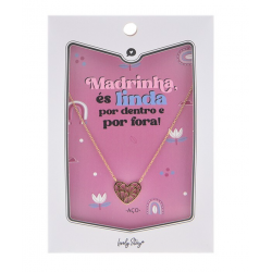 Colar de aço dourado-...