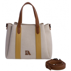 Mala bege c/amarelo Don...