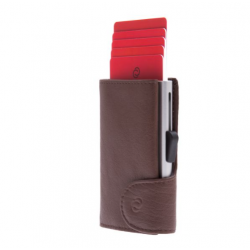Carteira Cartões C-Secure RFID Castanho Escuro