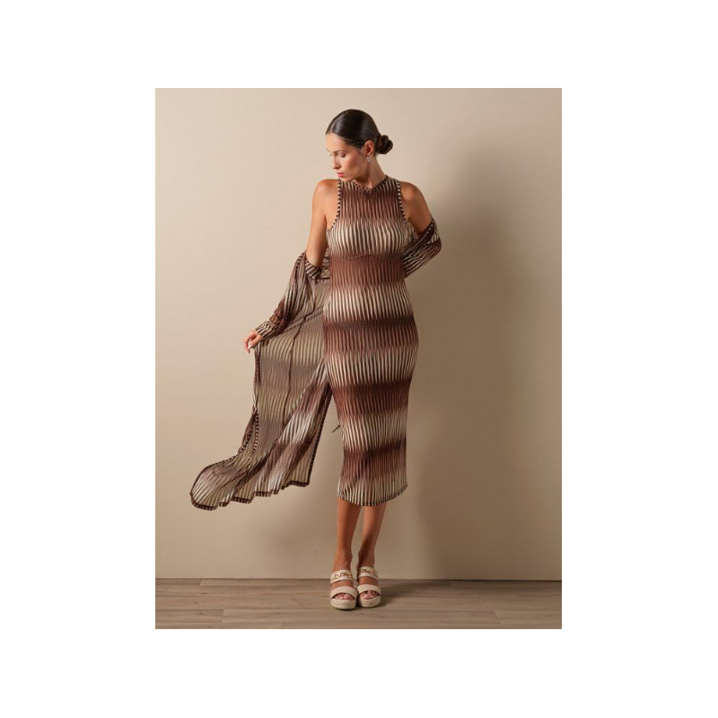 Vestido castanho Don Algodon