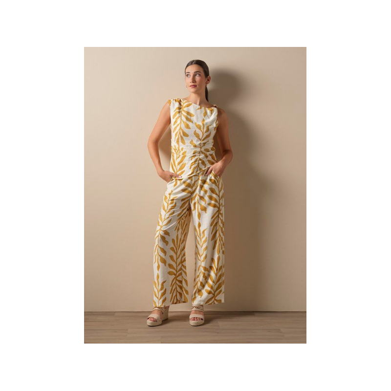 Conjunto top com pantalona Don Algodon