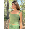 Top Bustier Long verde- Makiara