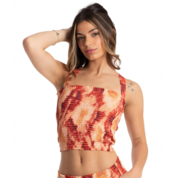 Top bustiê longo vermelho