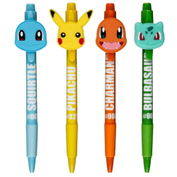 Conjunto 4 canetas- Pokemon