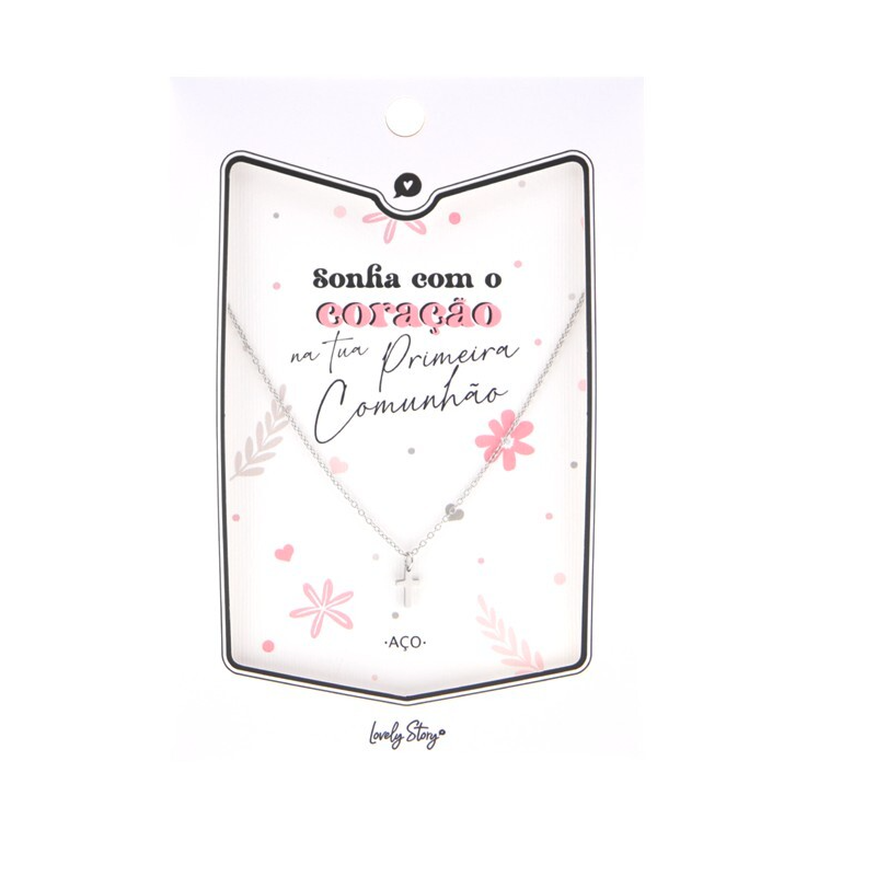 Colar Aço- Sonha com o coração na tua primeira comunhão