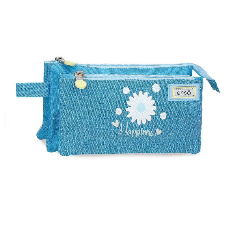 Estojo Triplo Happiness Denim Enso