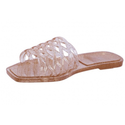 Chinelo bege brilhante Don Algodon