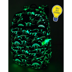 Mochila Escolar Tripla Fossil  que brilha no escuro Miquelrius