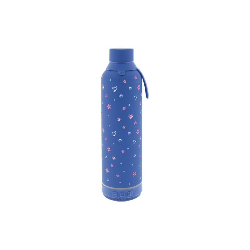 Garrafa térmica de aço inoxidável c/Coluna Bluetooth - Little Bloom