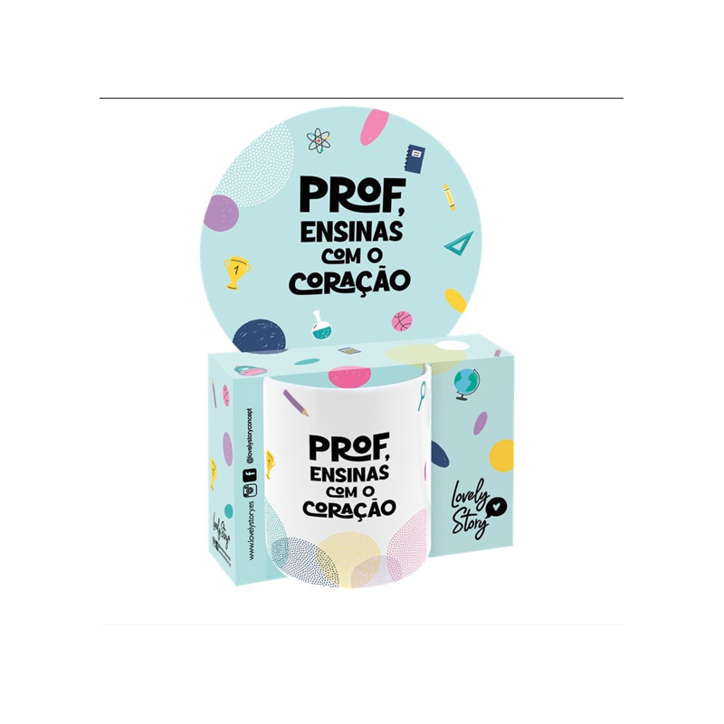 Caneca 330ml- Prof ensinas com o coração
