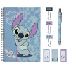 Stitch – Caderno + Caneta + Clips + Blocos de Notas Adesivas